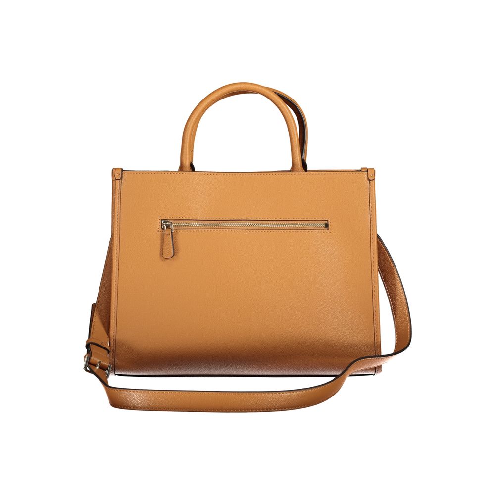 Guess Jeans Braune Polyethylen-Handtasche